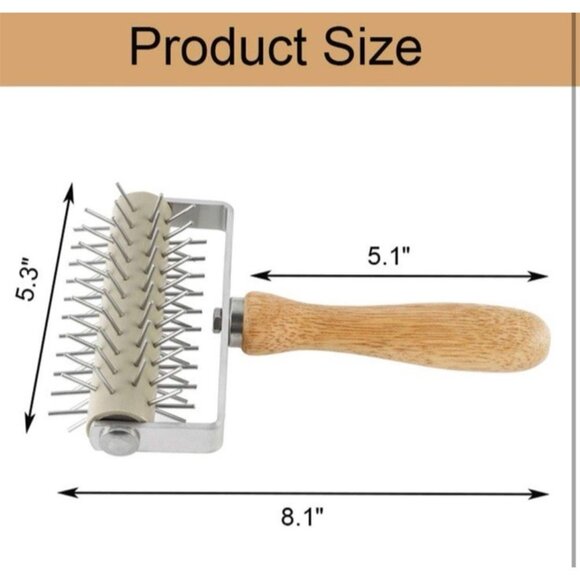 Pizza Pastry Dough Docker Roller Wheel Hole Punch Cake Pie Bread Tool Baking New - Picture 3 of 7